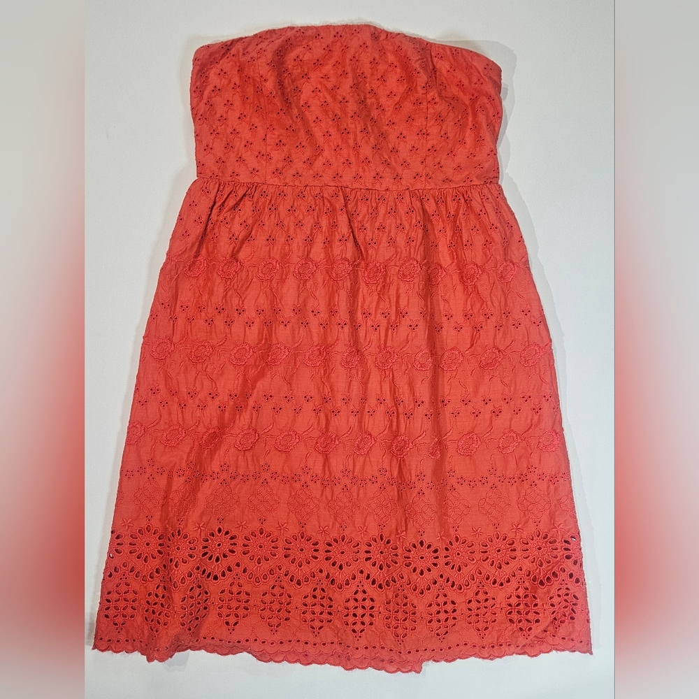 Old Navy Tube Dress Floral Lace‎ Womens Size 12 Red
